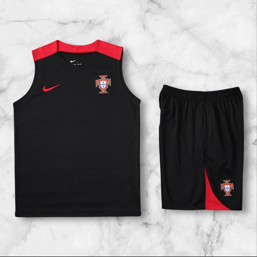 Portugal Black Vest Set
