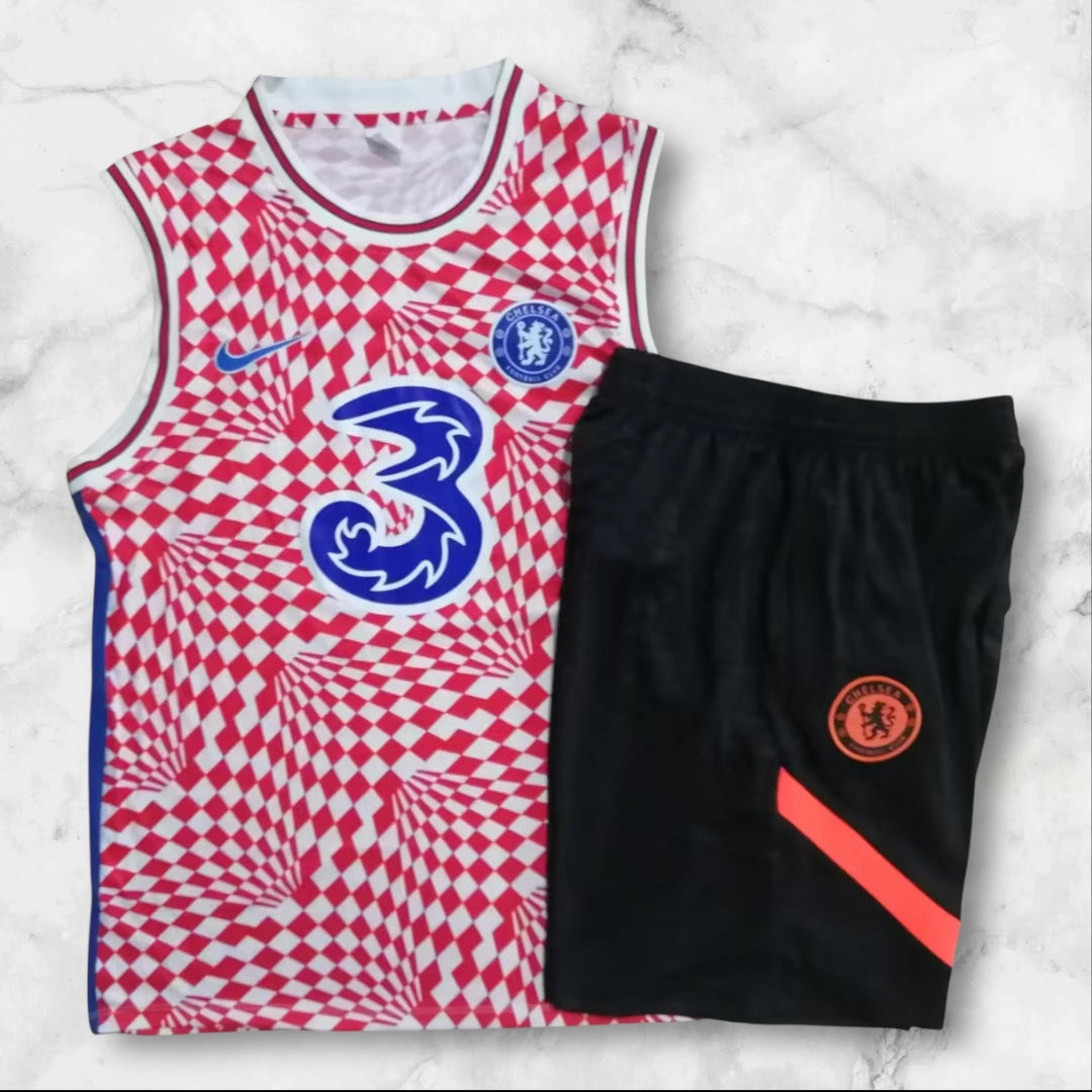 Chelsea Red/White Vest Set