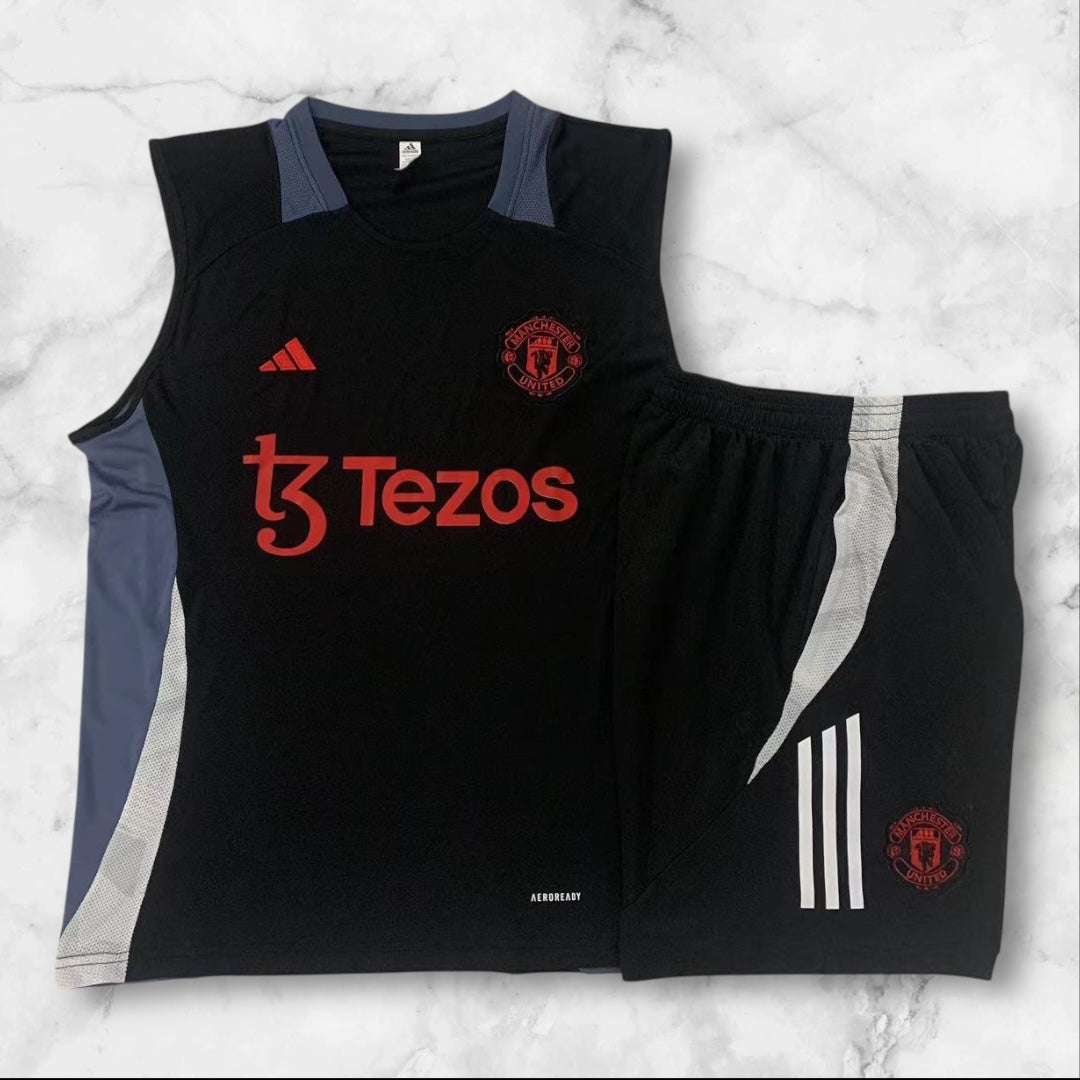 Manchester United Grey Vest Set