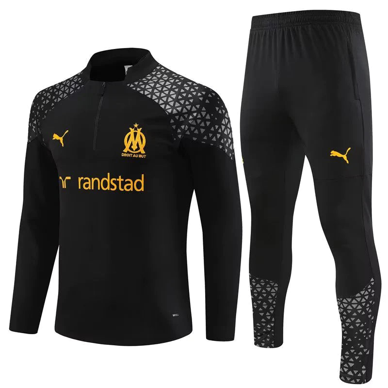 Olympique Marseilles Tracksuit Black Set