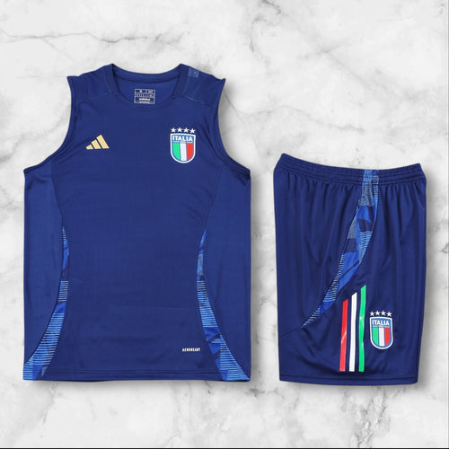 Italy Blue Vest Set