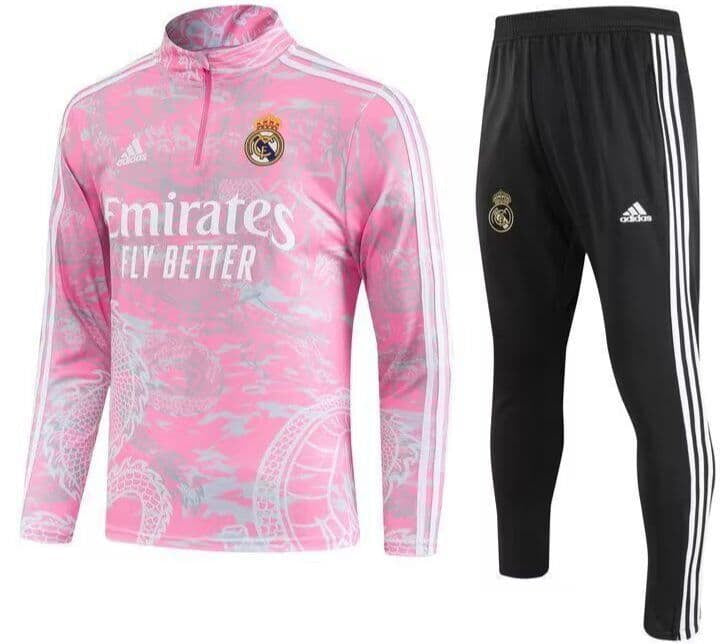 Real Madrid Tracksuit Pink Dragon Set