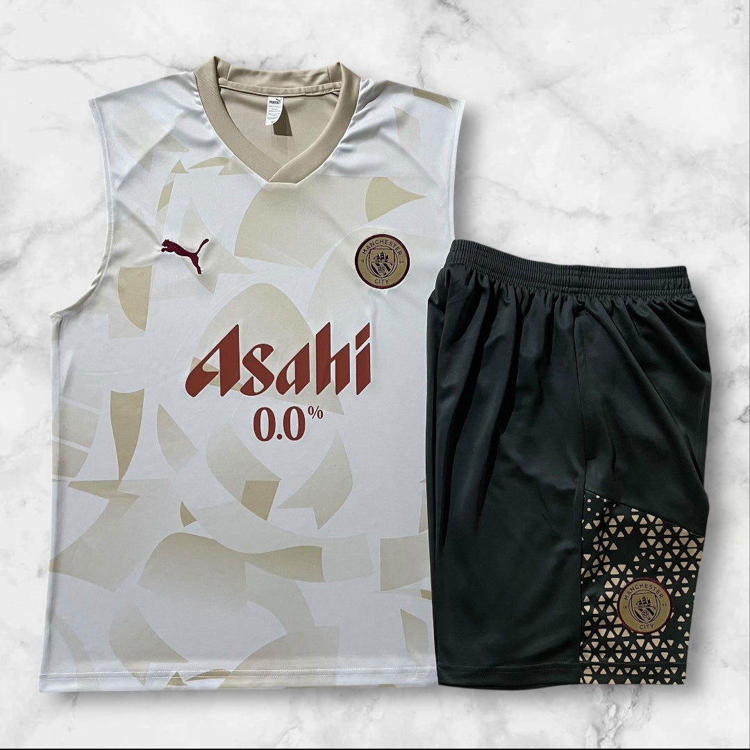 Manchester City Cream Vest Set
