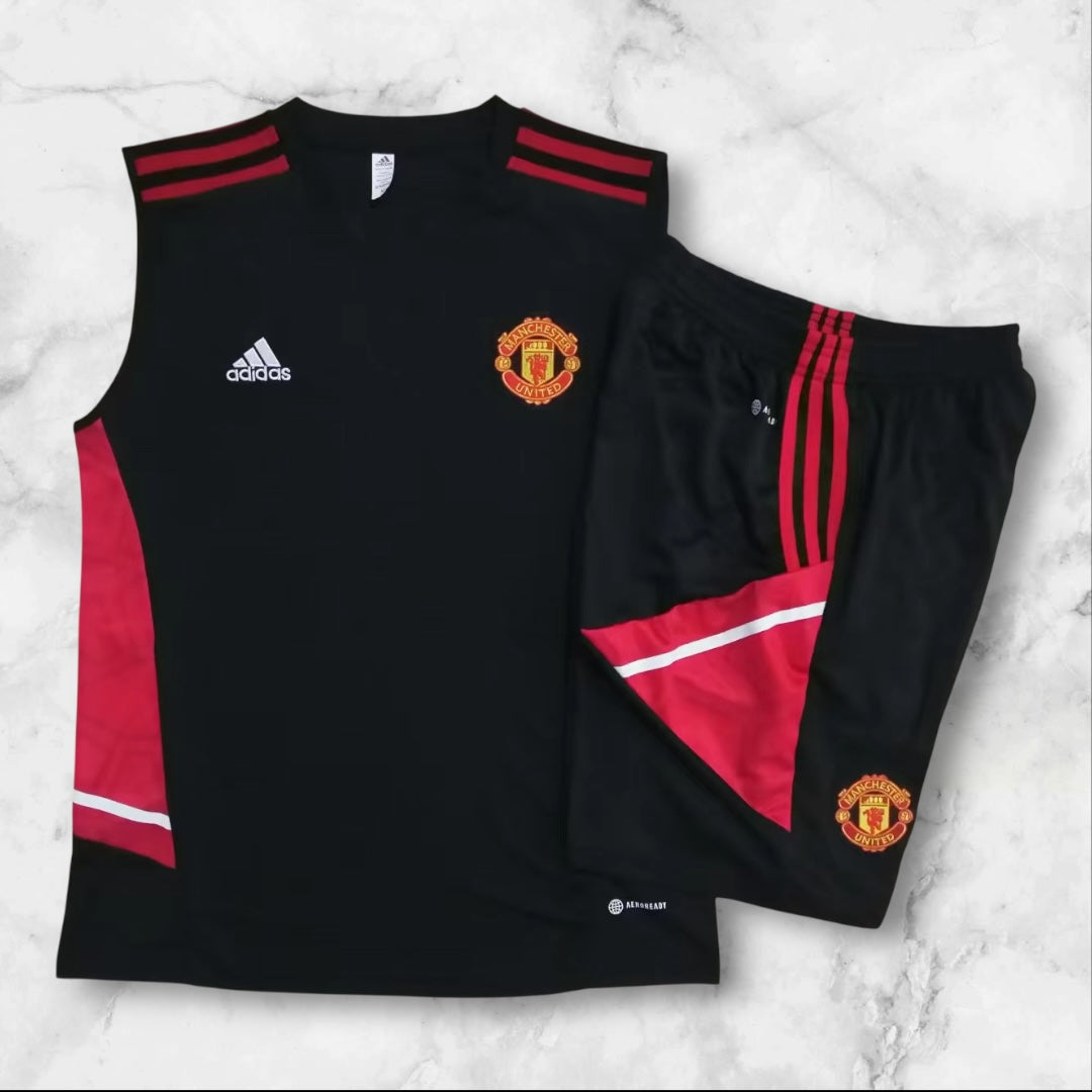 Manchester United Black Vest Set