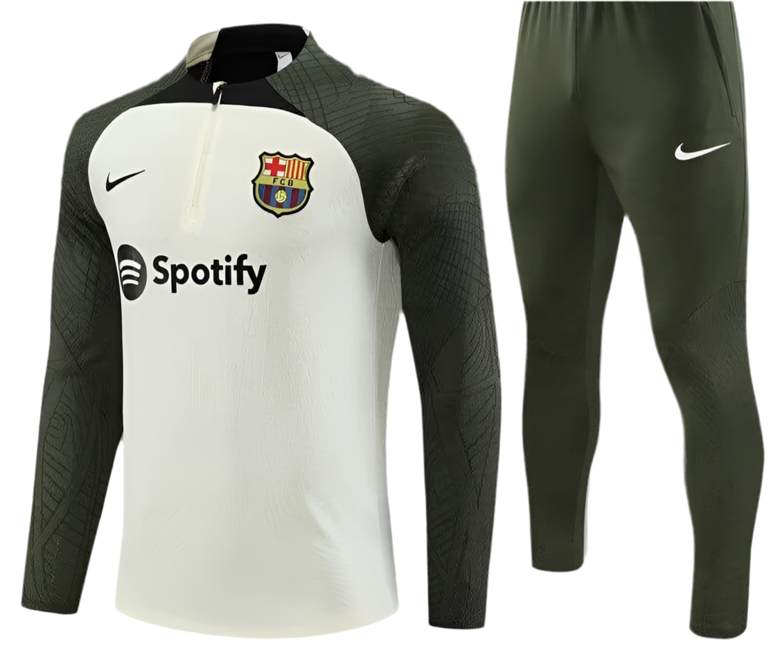 FC Barcelona Tracksuit Cream Set
