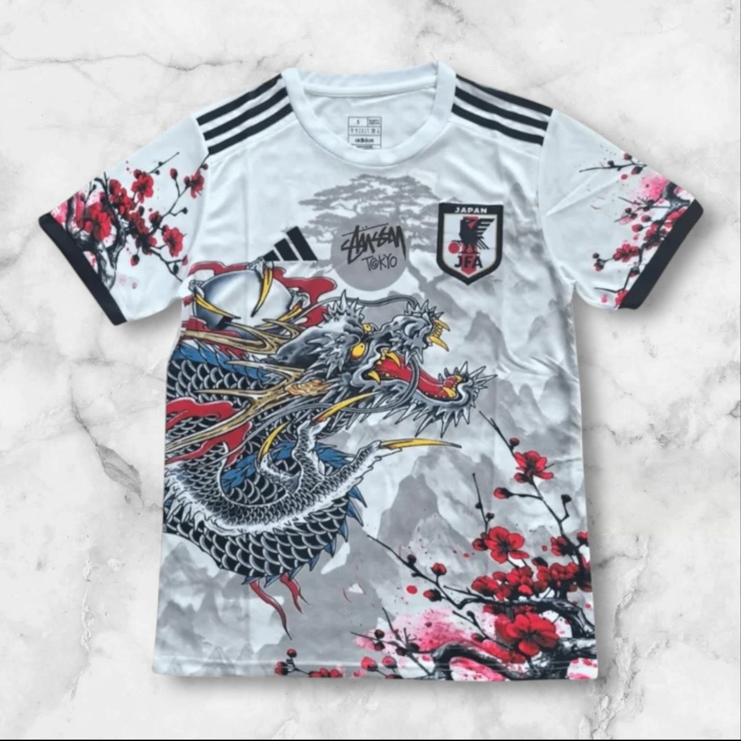Stussy x Japan White Dragon T-Shirt