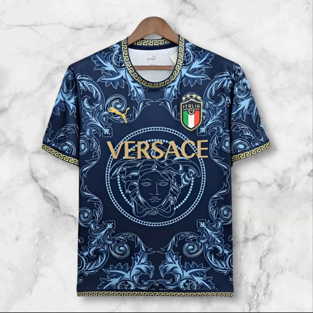 Italy x Versace Blue T-Shirt