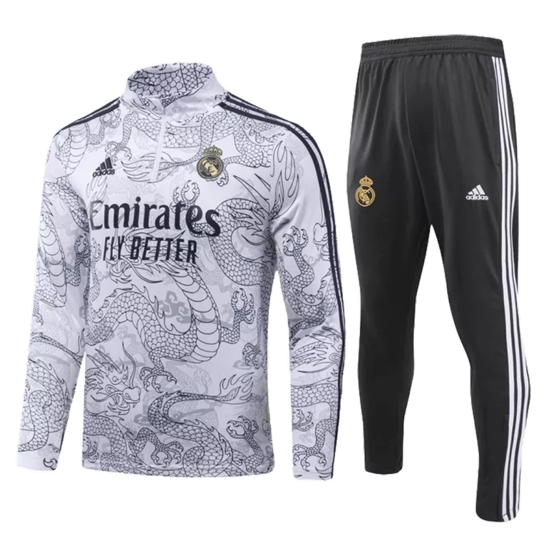 Real Madrid Tracksuit White Dragon Set