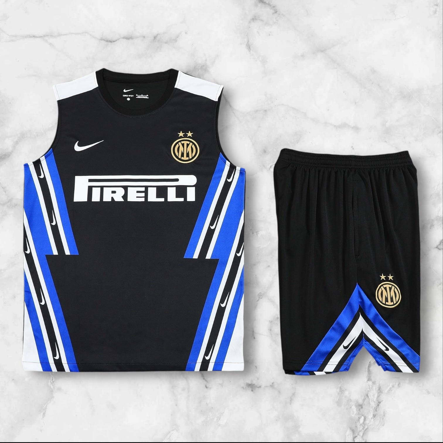 Inter Milan Pirelli Black Vest Set