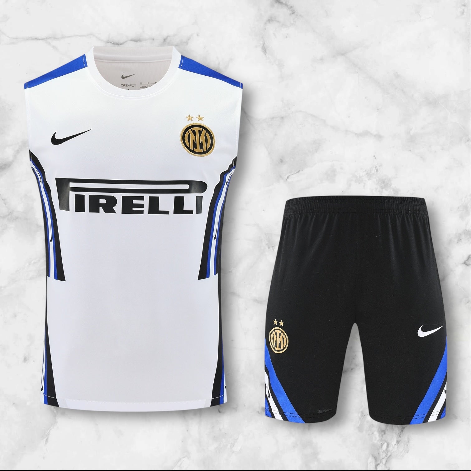 Inter Milan Pirelli White Vest Set