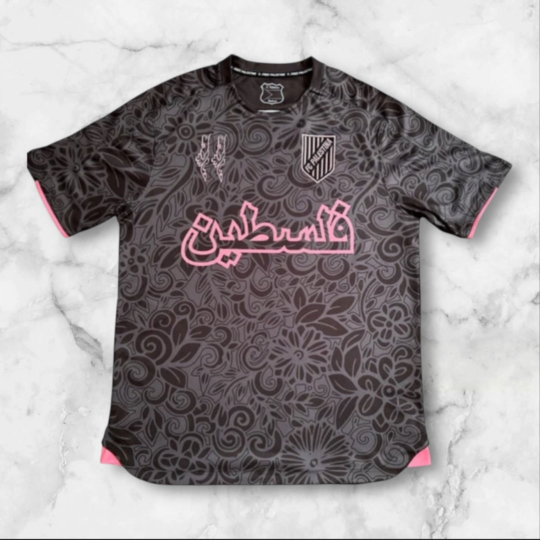 Black Floral Palestine T-Shirt